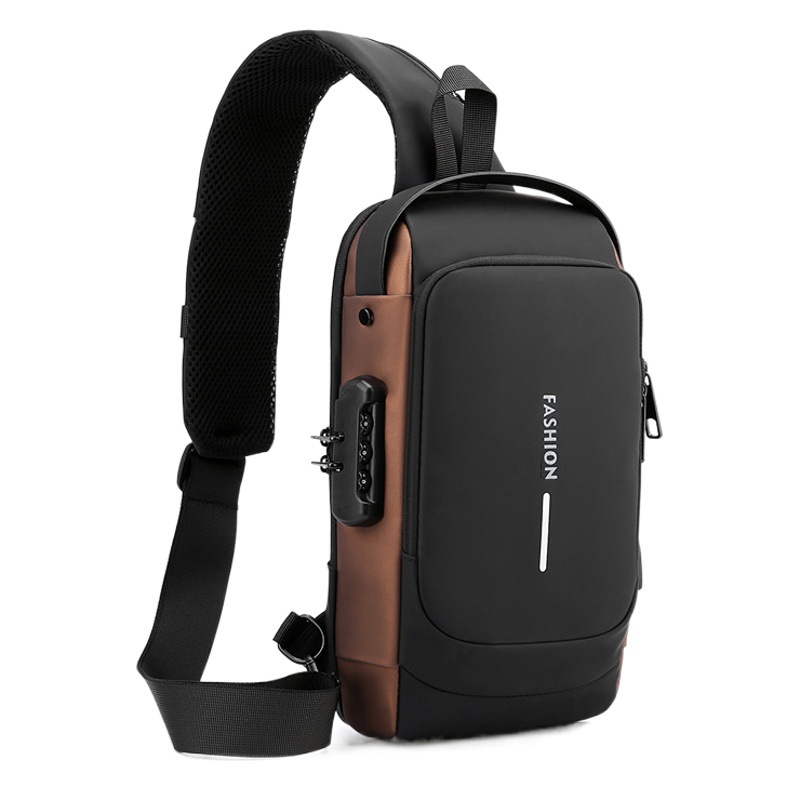 Bolso de pecho para hombres 2023 Amazon nuevo multi-funcional antirrobo bloqueo de contraseña bolso de hombro Bolso bandolera de moda para hombres