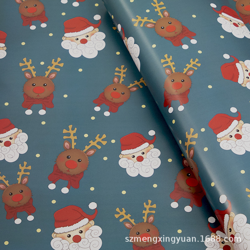 80g nueva decoración de Navidad regalo caja de regalo papel de embalaje DIY papel decorativo cubierta de libro de Corea del Sur papel de color de dibujos animados