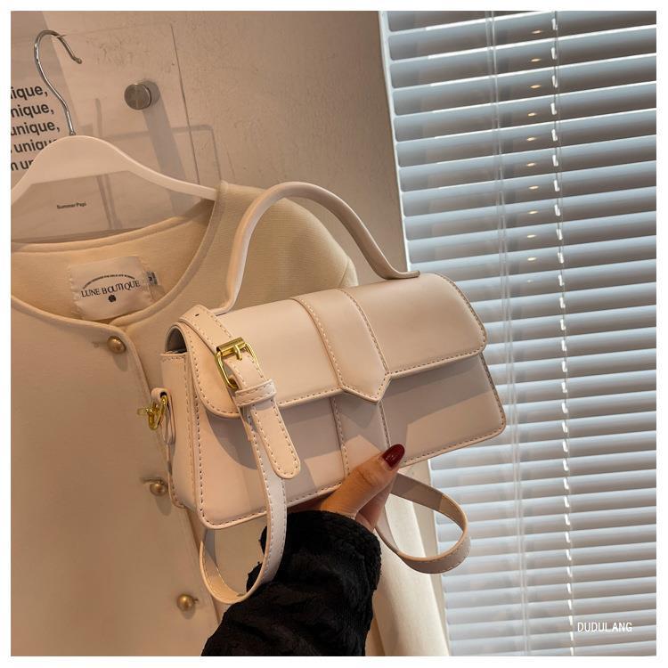 375g Weight Polyester Lining Material Flip Cover Closure Type Single Shoulder Strap Strap Type Crossbody Bag Bags Type Casual, Shopping Occasion Pu Leather Material Solid Color Pattern All Seasons Season Women's Gender Vintage Style, Classic Style Style Square Shape Medium Size Women's Medium Pu Leather Solid Color Vintage Style Classic Style Square Flip Cover Crossbody Bag 15