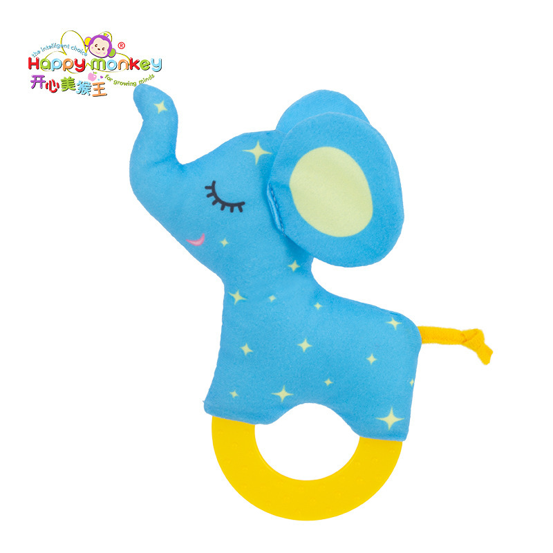 Feliz mono bebé sonajero bebé mordedor juguete sonajero recién nacido felpa consolador muñeca juguete