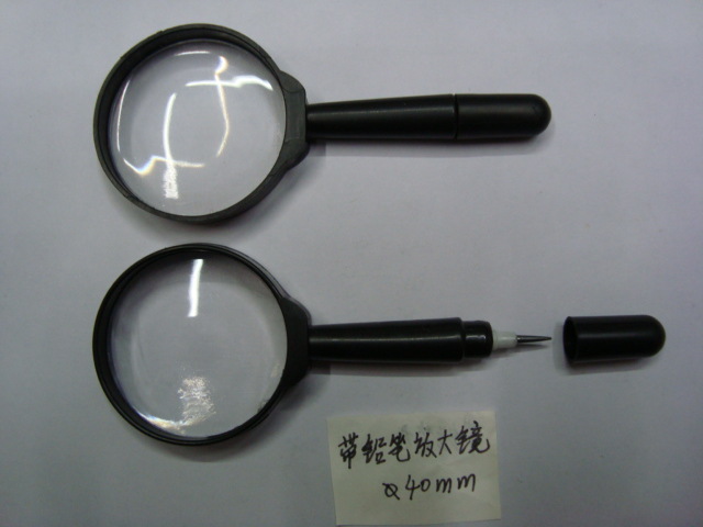 放大镜带铅笔塑料放大镜玩具凹凸镜镜片配件亚克力一件代发百货