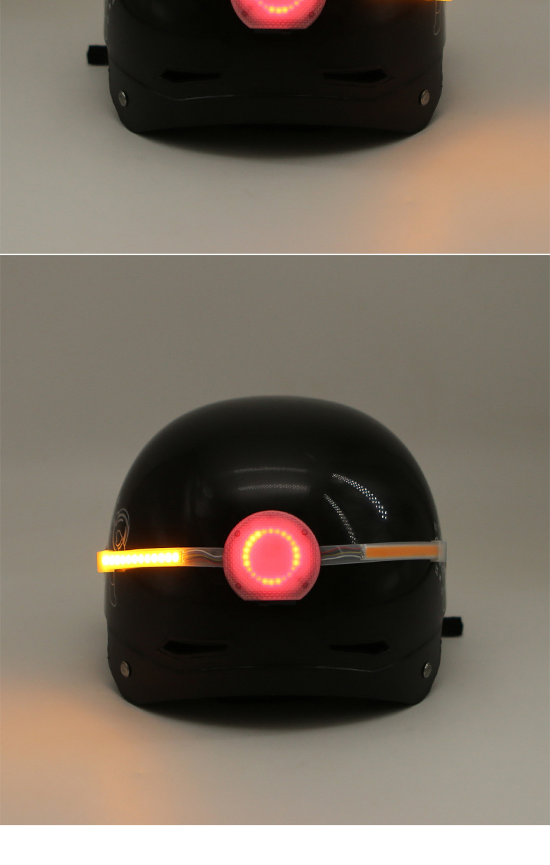 Helmet Light Motorcycle Warning Light Electric Bike Safety Tail Light