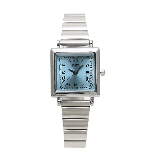 Bamboo belt square Japanese and Korean Roman scale women's watch girls' exam watch fashion quartz watch women's mesh belt watch