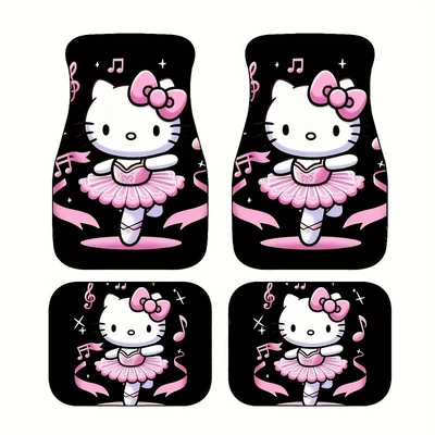 Avtomobil döşəmə paspasları, for All Seasons, Cartoon Hello Kitty - 305de-hello-kitty-16-3344cm-pack-of-two