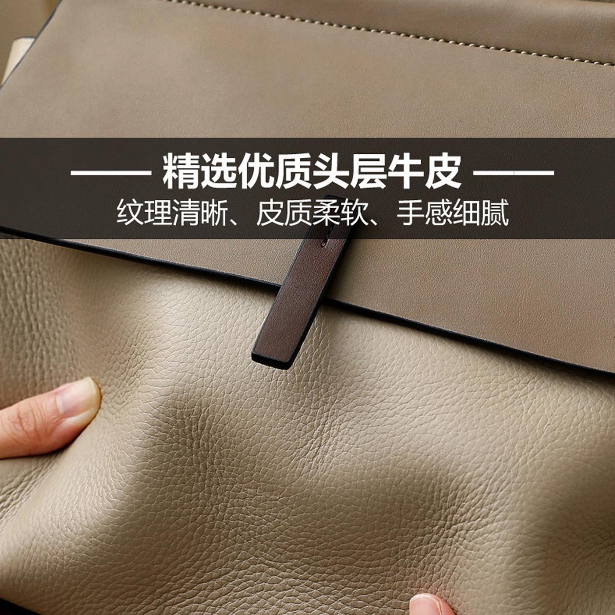 FOXER | GOLDEN FOX COMMUTER 가죽 핸드백 여성 대용량 유행 올 매치 카우히드 숄더 크로스 바디 백