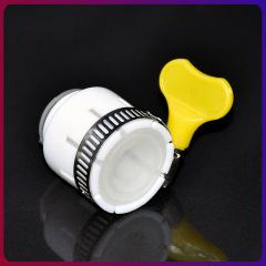 Water purifier faucet 4-point universal connector multi-functional wrench adapter M22 fine tooth white universal interface