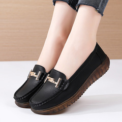 Spring and Autumn New Hole-out Bead Shoes for Women, Plus Size Casual Slip-on Shoes with Soft Soles, for Middle-aged and Elderly, Non-slip Mother Shoes