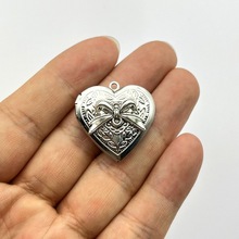 Diy不锈钢环保不退色精美花纹爱心蝴蝶结相盒饰品配件挂件diy材料
