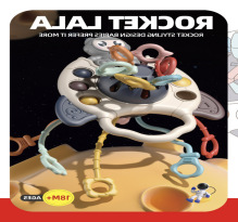 Bombeo de música bebé recién nacido rompecabezas puede morder agarre entrenamiento infantil juguetes de educación temprana 1-3 años de edad traqueteo Lala música