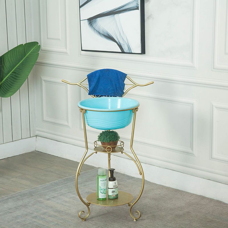 铁艺浴室架 铁艺脸盆架洗脸架 面盆架子 毛巾架 落地浴室卫浴摆件