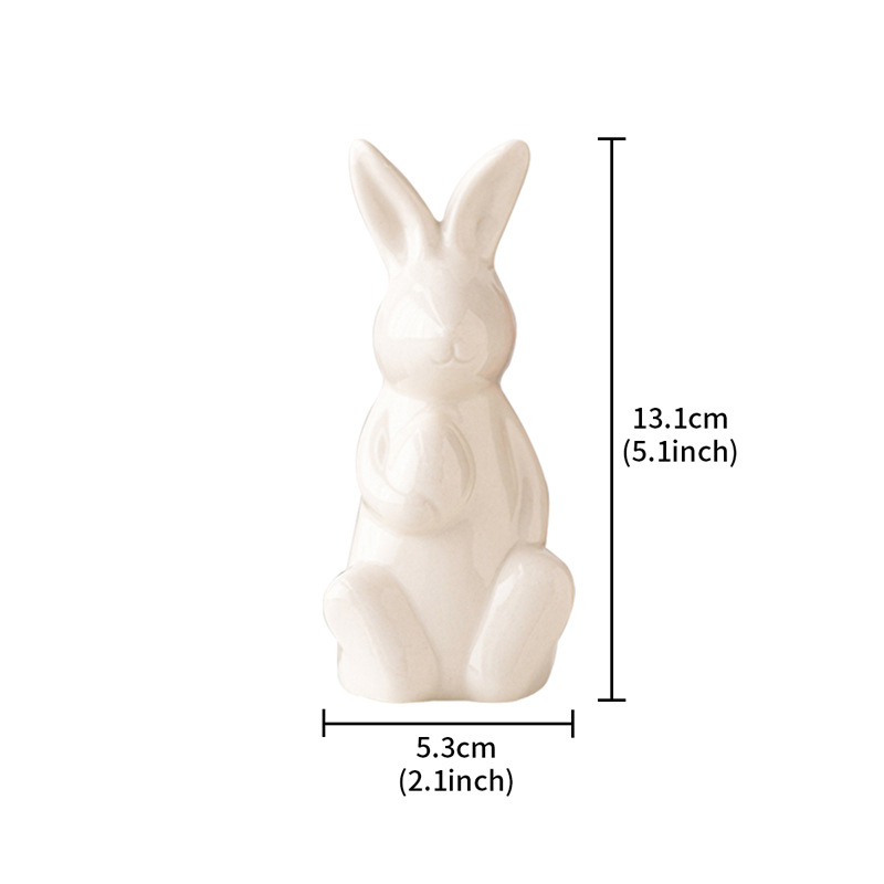 흰색 계란 토끼 - 대형