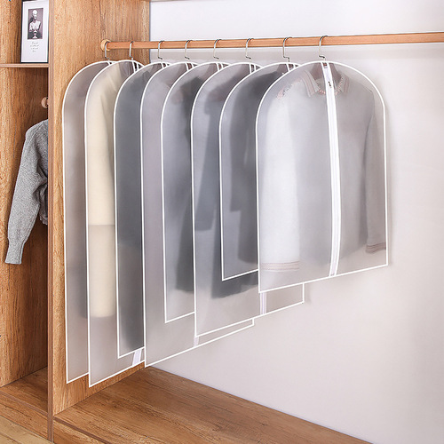 Thickened clothing dust cover, home wardrobe clothing storage dust bag, transparent waterproof clothing store storage bag wholesale