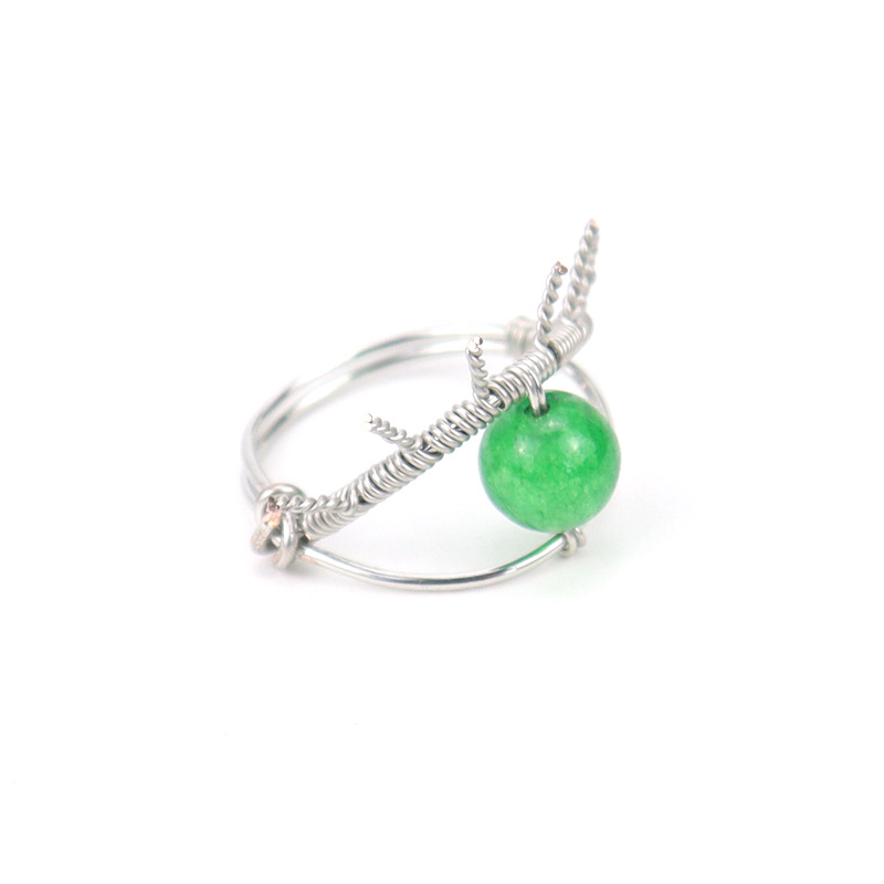 Retro Eye Agate Plating Rings 1 Piece