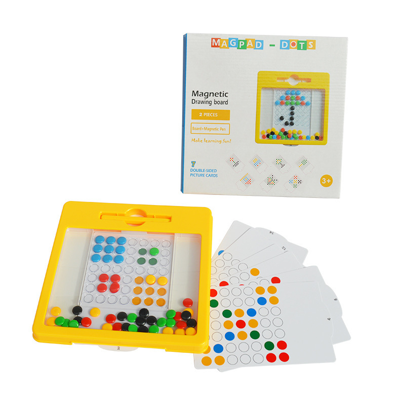 Venta caliente de los niños pequeño pato amarillo animal pluma magnética tablero de dibujo juguetes educativos concentración pensamiento iluminación rompecabezas magnético