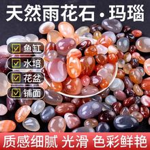 高品质天然南京雨花石鱼缸造景玛瑙色多彩石观赏盆栽多肉铺面七彩