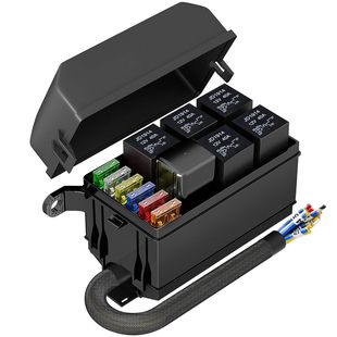 12V-24V car fuse and relay box with pre-wired car 6-way modified control box with wire