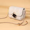 Leather small bag, chain, one-shoulder bag, phone bag, genuine leather
