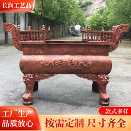 铸铁大香炉长方形平口无盖烧纸炉景区墓地室外插香烧金银纸铜香炉