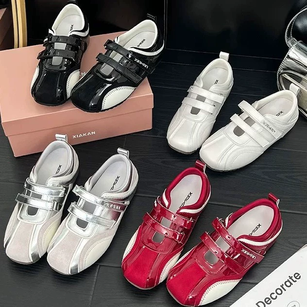 Новые спортивные туфли Мэри Джейн с вырезами на липучке, увеличивающие рост 3 см, женские летние универсальные повседневные туфли Мэри Джейн