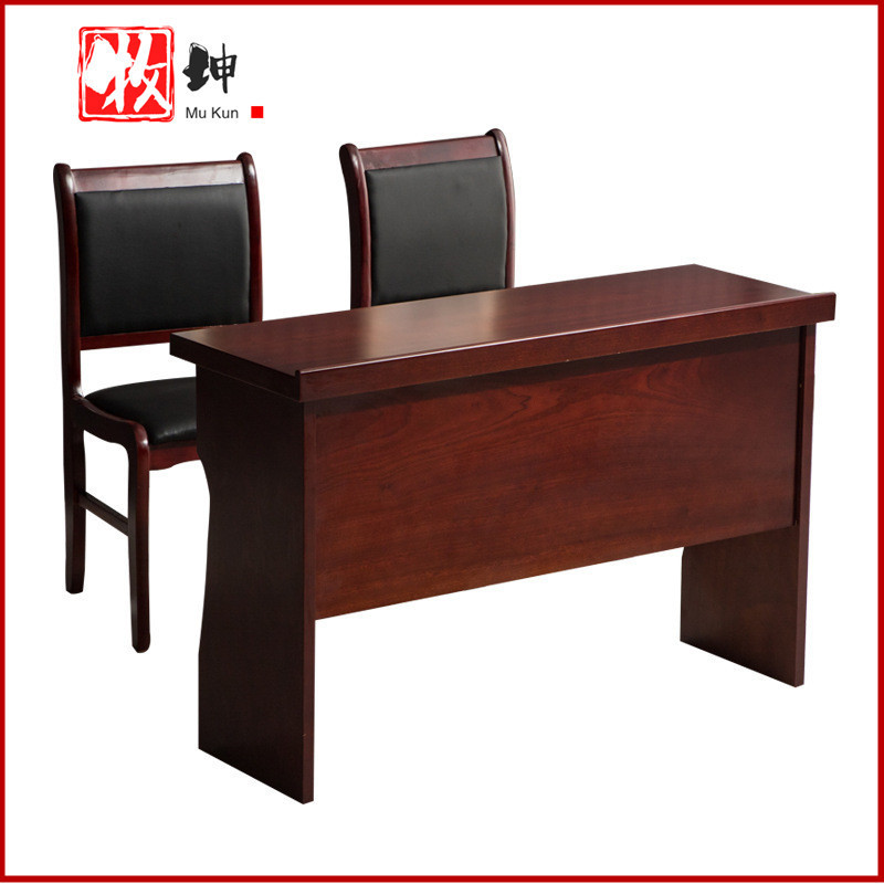 Training Table Bar Table Conference Long Table Double or Three Person Paint Solid Wood Leather Bar Table Movable Training Desks and Chairs
