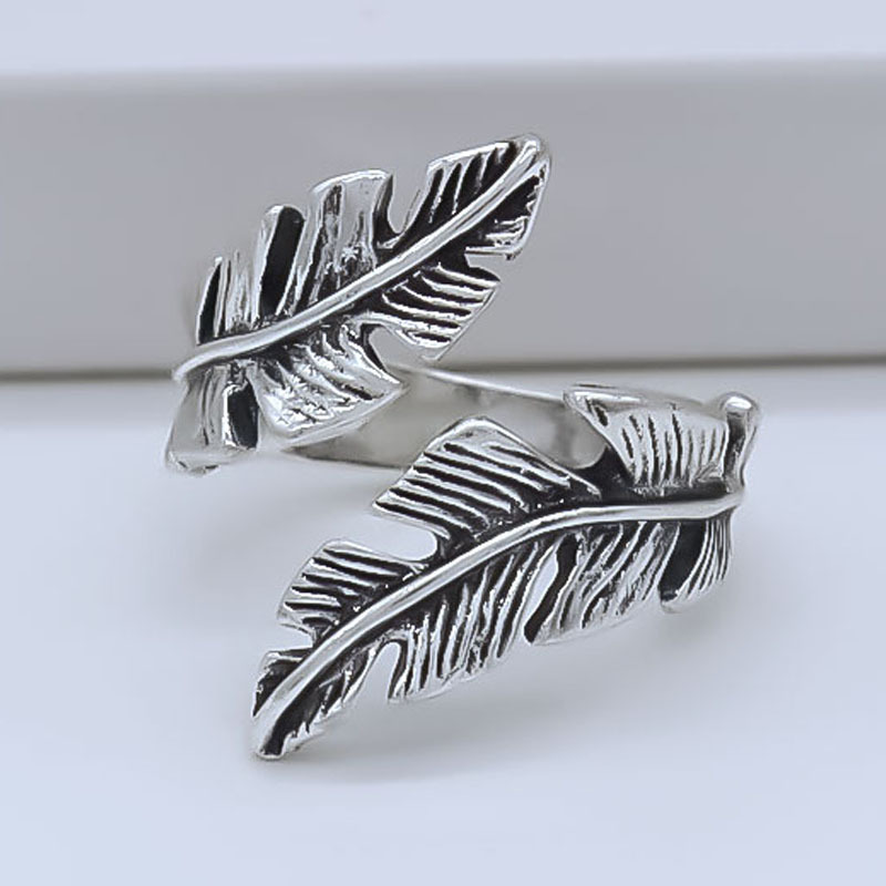 Hip-Hop Retro Feather Alloy Plating Gold Plated Men's Rings display picture 7