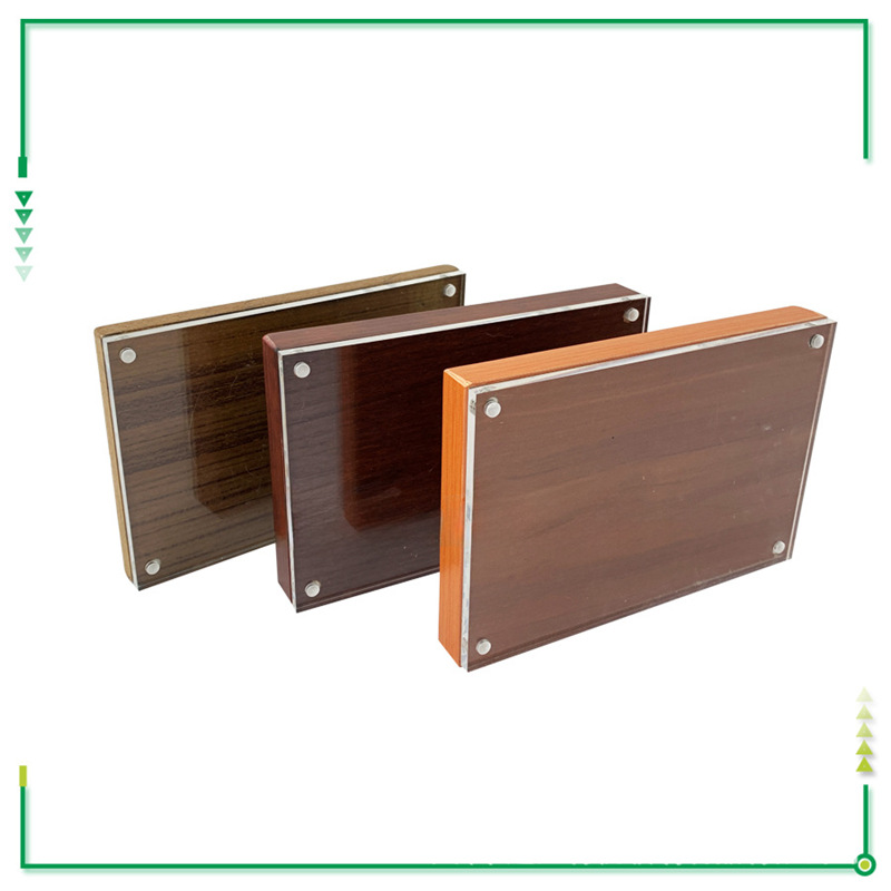 定制强磁透明亚克力相框 木头画框摆台有机玻璃加工相片展示框