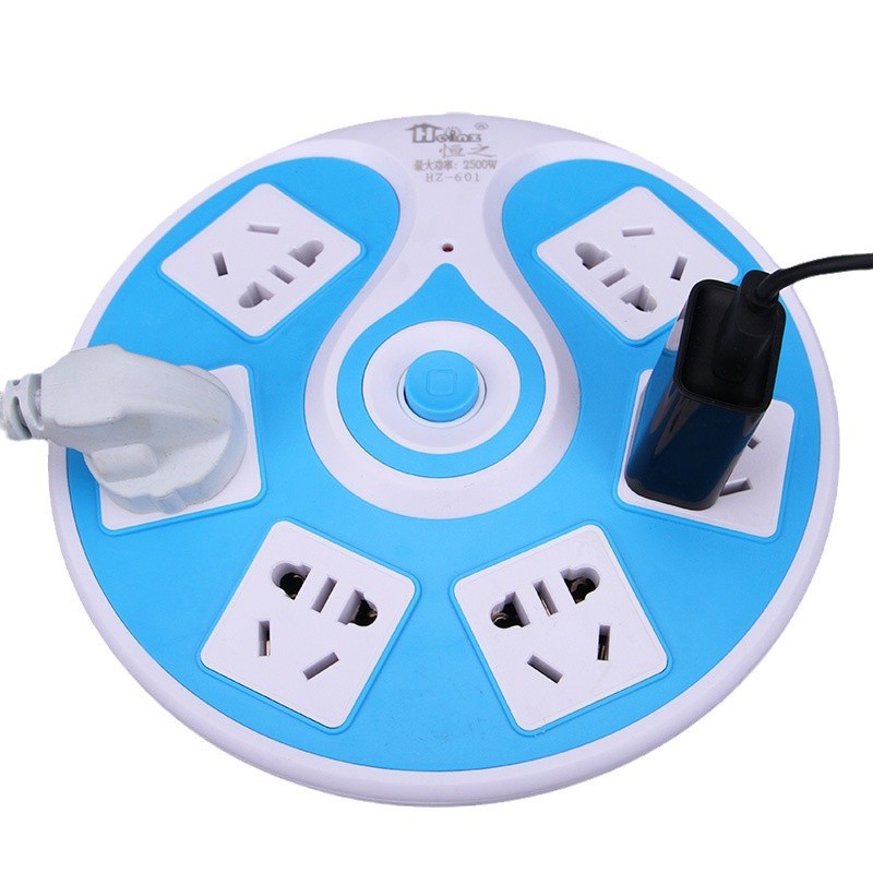 Regalo creativo UFO disco volador redondo enchufe de carga USB enchufe giratorio enchufe argentino enchufe