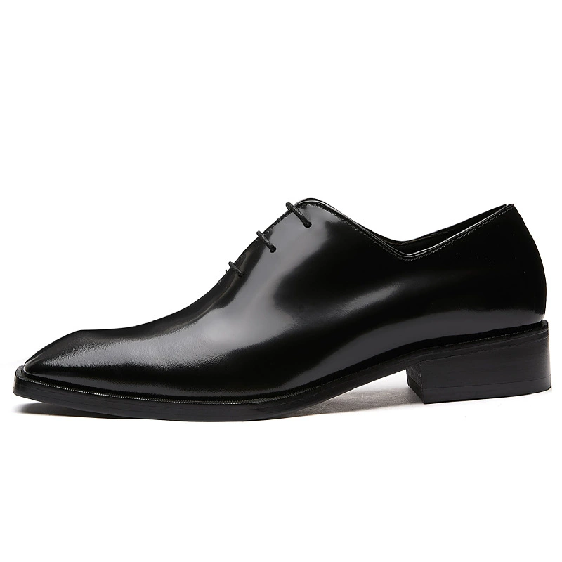 Мужские осенние туфли 2024: модные мужские оксфорды премиум-класса, мужские туфли из лакированной кожи с маленьким квадратным носком, мужская деловая классическая обувь
