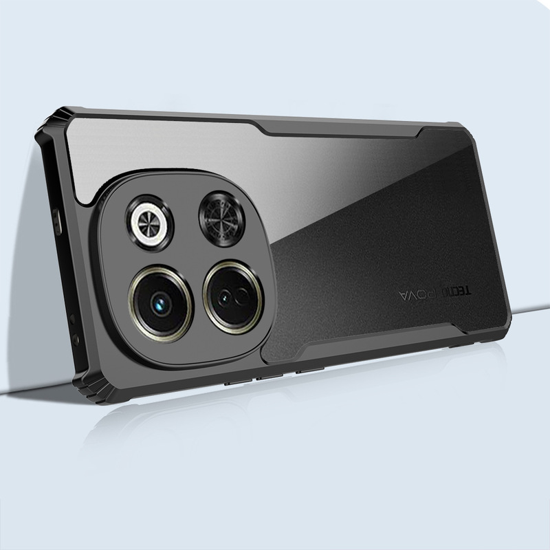 Tecno Spark 30 30C 携帯電話ケースに適したアクリル高透明四隅落下防止保護カバー|undefined