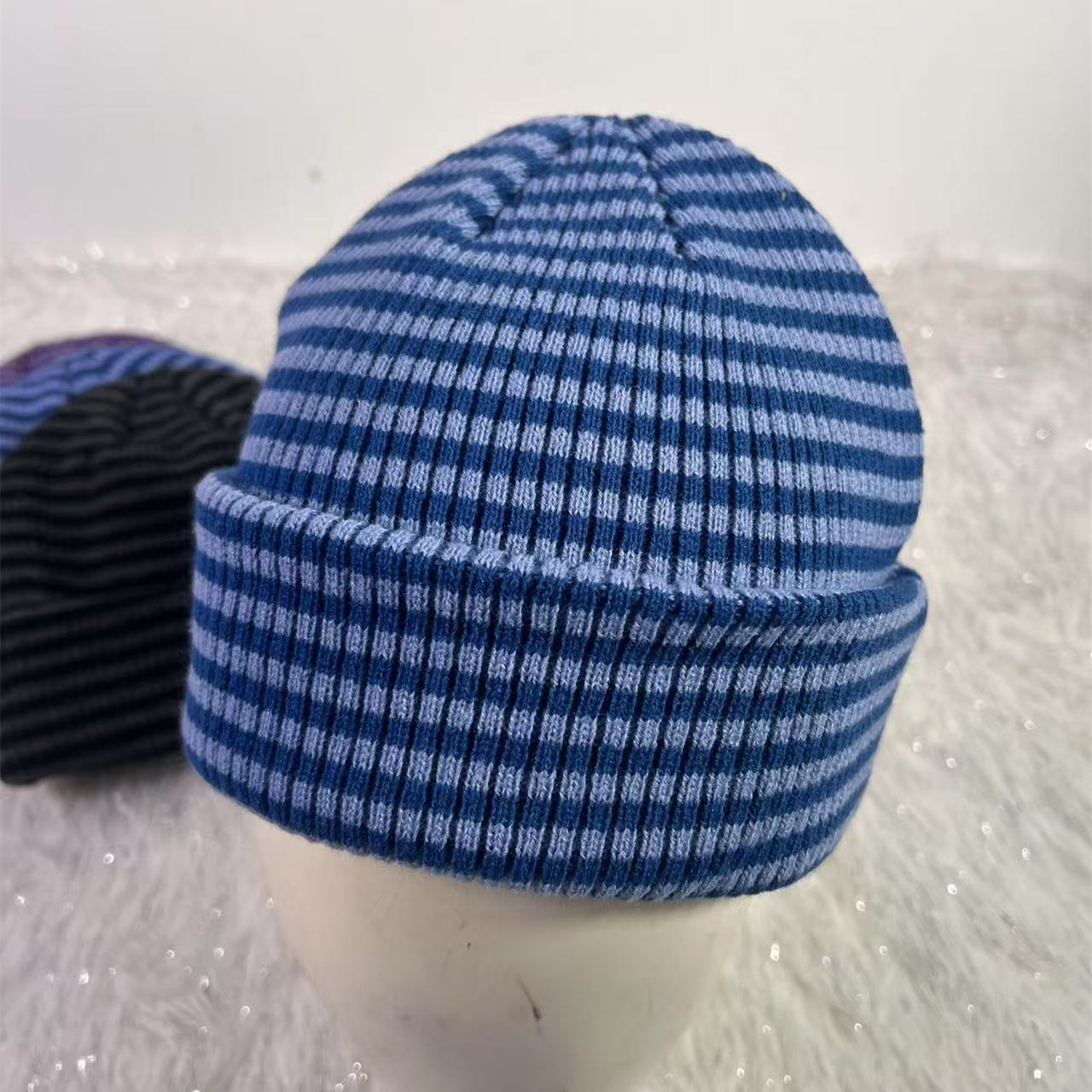 Heren ribgebreide muts warme wintermuts voor heren_voghion.com