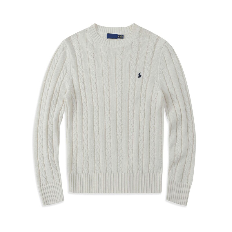 Foreign trade autumn and winter men's casual sweater with pony design, cable knit, embroidered round neck, long sleeve knitwear wholesale