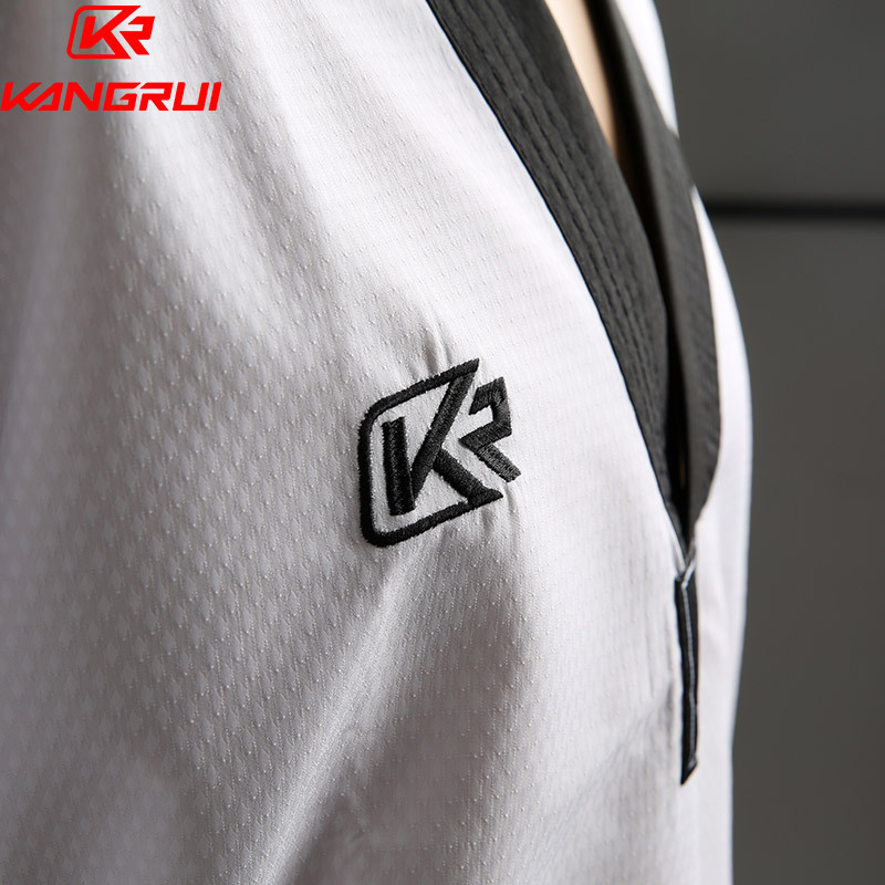 Ropa de pista de fábrica de Kangrui transfronteriza ropa de taekwondo de secado rápido ropa de entrenador entrenamiento ropa de pista de verano hombres y mujeres adultos