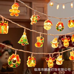 圣诞节装饰灯串雪人圣诞树挂灯亚克力彩灯串灯橱窗店铺场景布置灯