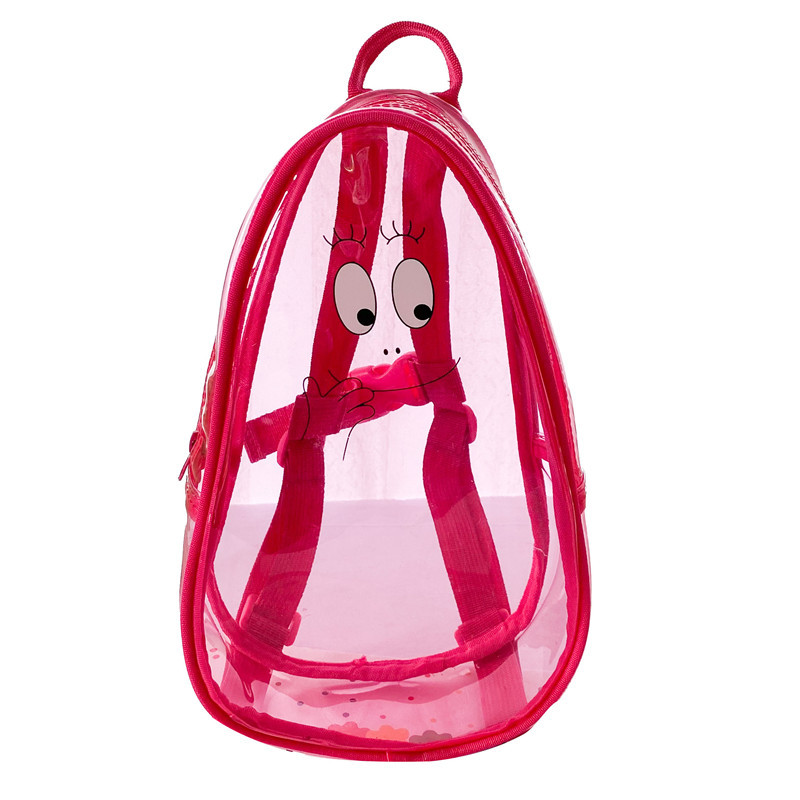 INS Kids Cartoon mochila mochila Baba papá lindo bebé bebé hombre y mujer plástico transparente mochila de gelatina