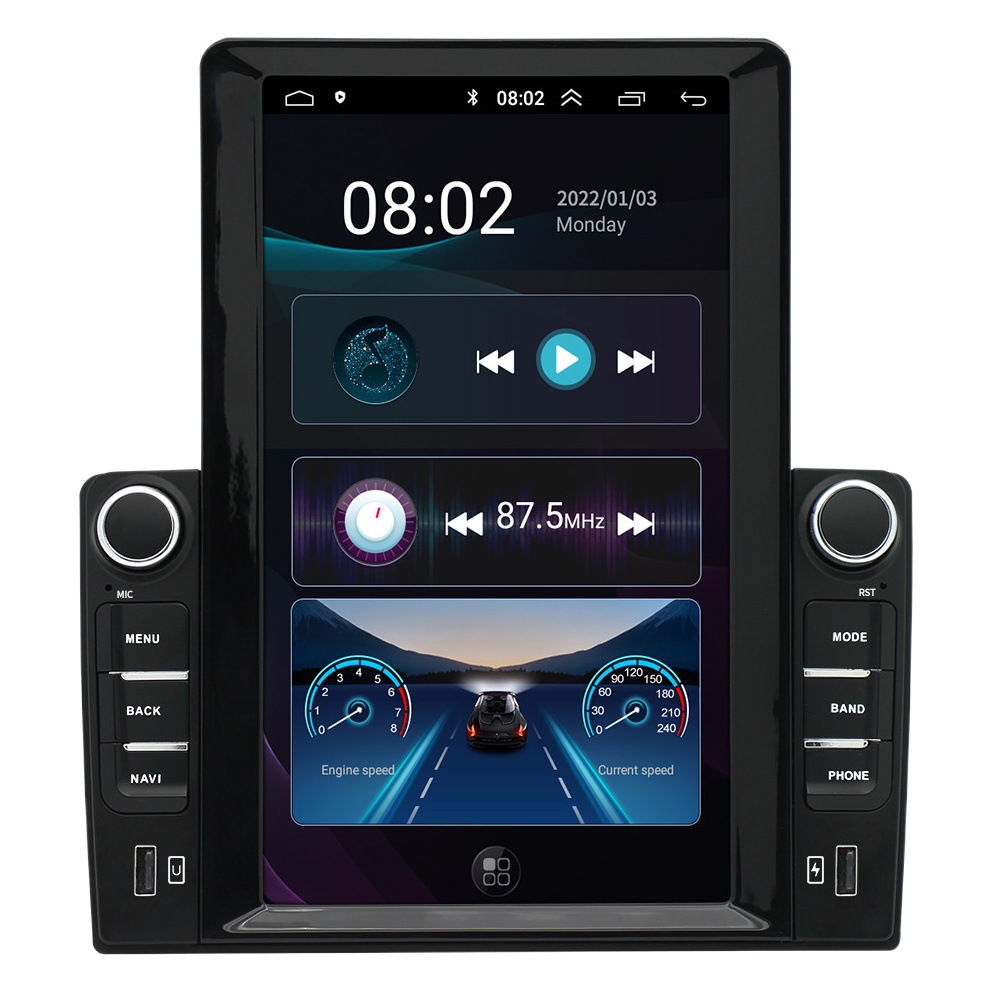 Coche 10,1 pulgadas de pantalla vertical máquina universal MP5 reproductor Bluetooth multimedia MP5 revertir pantalla HD navegación Android