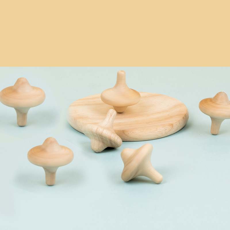 Maquillaje de madera hecho a mano, botón de bebé, meditación para niños, artefacto de descompresión al por mayor