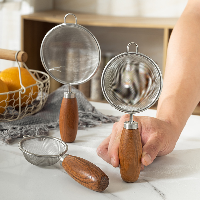 Soy milk filter screen baby food supplement baby colander household kitchen chicken egg spoon liquid baking tool flour sieve