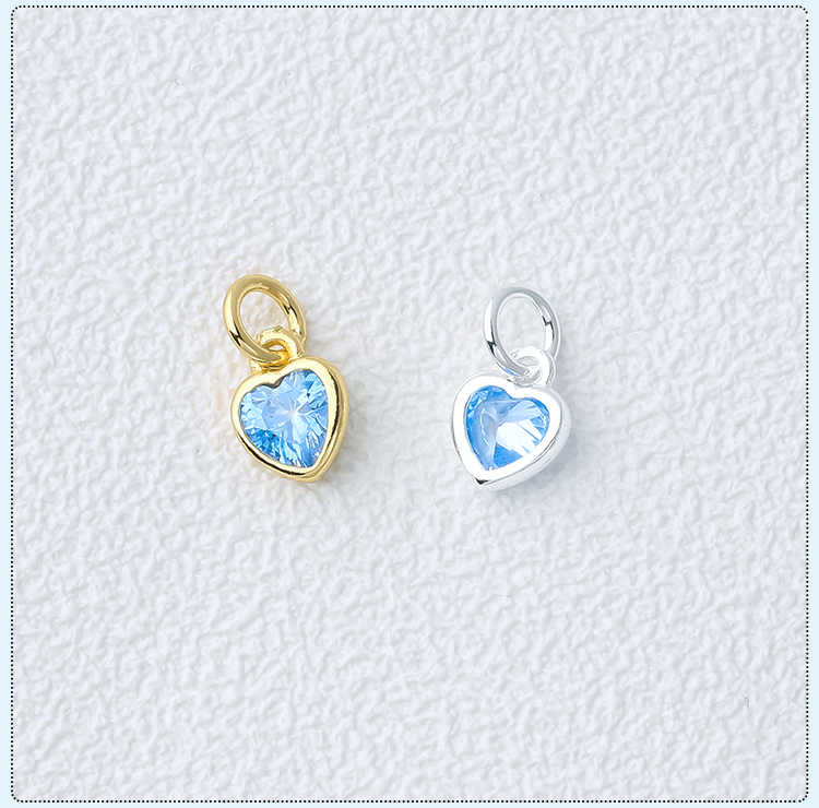 1 Piece 6.5*5.2mm 925 Sterling Silver Zircon Heart Shape Pendant display picture 4