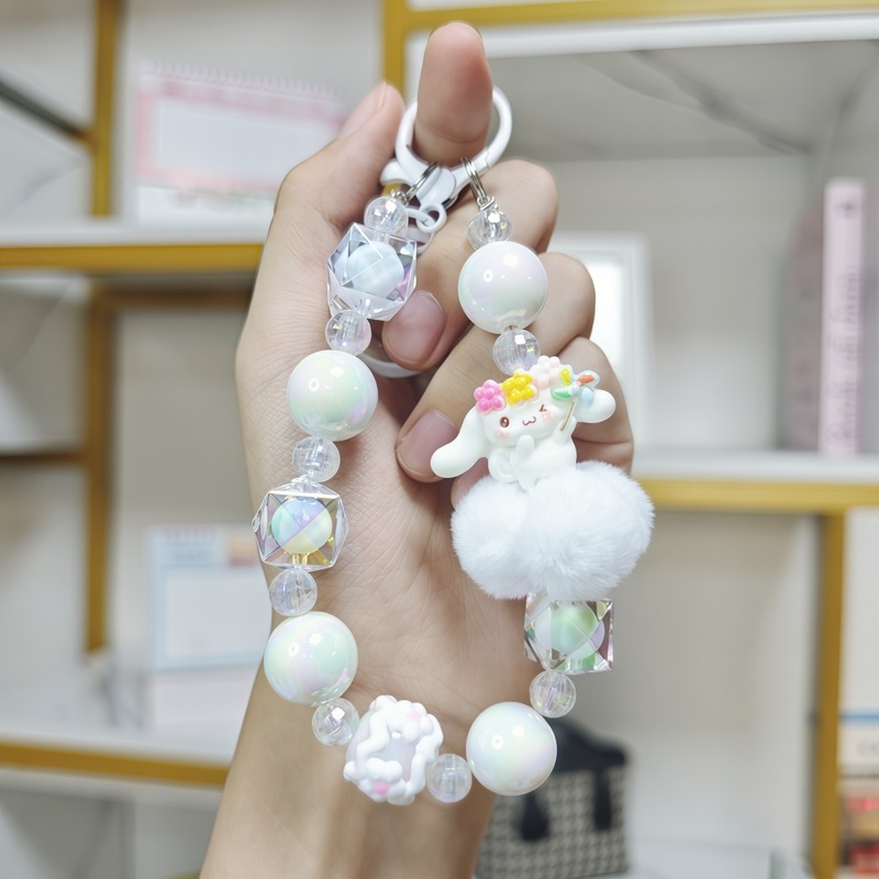 ドーパミンかわいいぬいぐるみサンリオビーズチェーン携帯電話ケースぶら下げチェーン車のキーホルダーペンダントかわいい絶妙なギフト|undefined