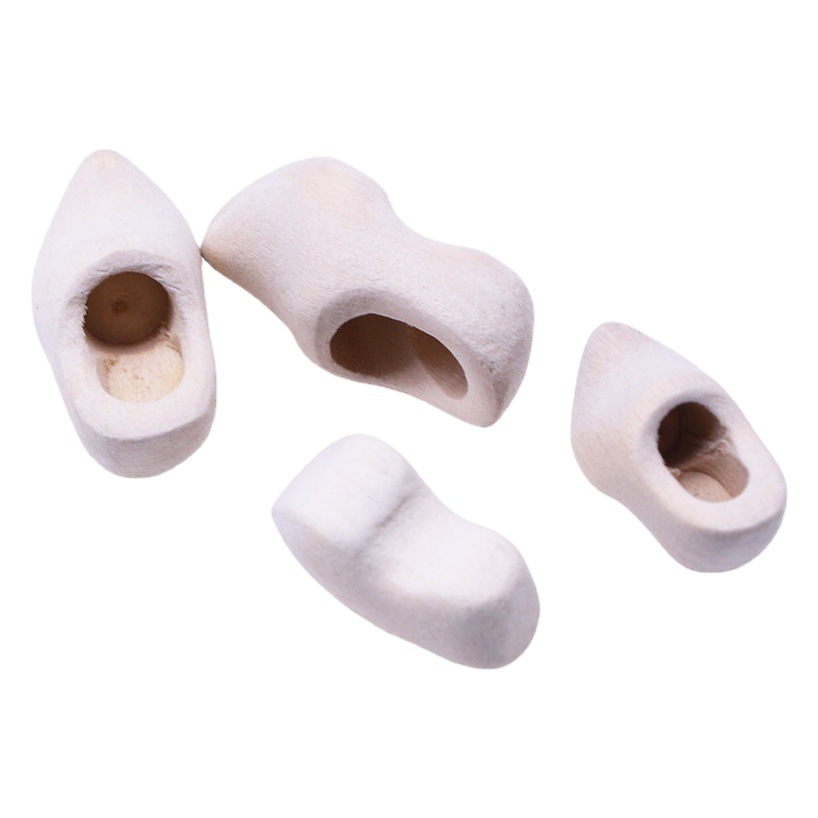 Casa de muñecas holandesa zapatos de madera llavero hecho a mano zuecos miniatura escena juego modelo accesorios mapache zapatos de madera