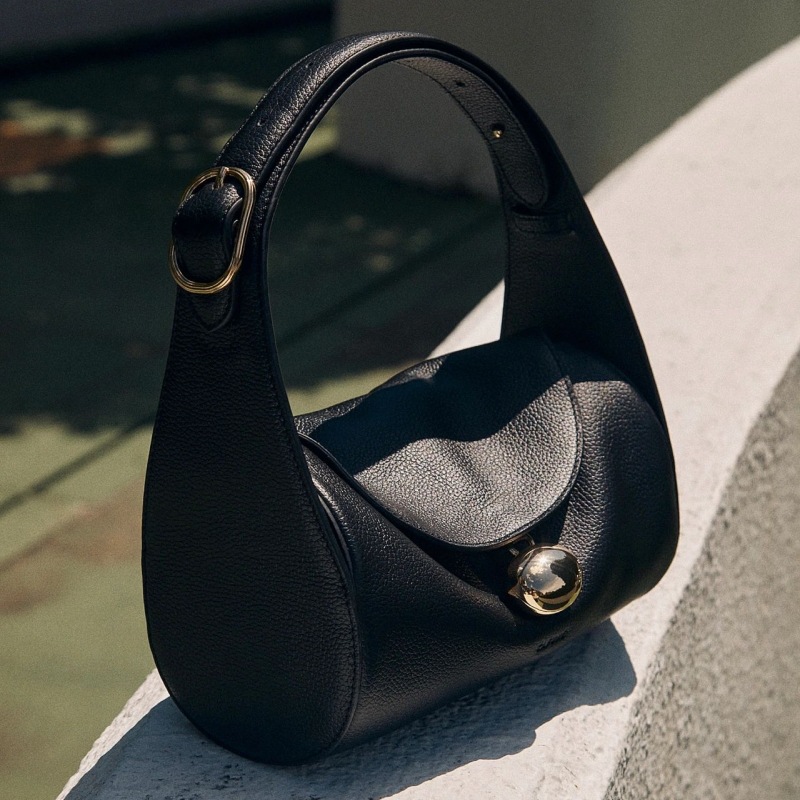 Women's Lychee Patterned Cowhide Shoulder Underarm Handbag_voghion.com