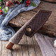 Damascus steel multi-purpose knife with leather sheath handle meat eating beef and mutton knife outdoor knife fruit cross-border foreign trade