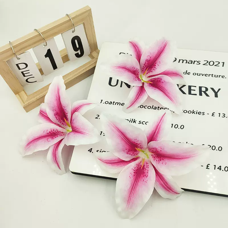 高品质工厂批发跨境热卖3D大百合花朵餐厅酒店婚礼客厅布景装饰花