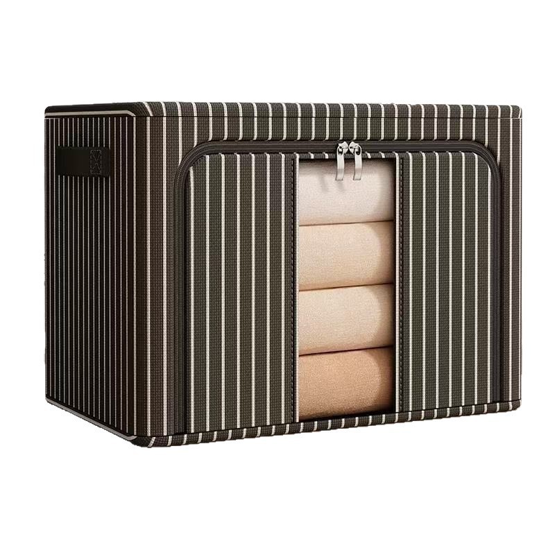Caja de almacenamiento de ropa de tela de Oxford, caja de almacenamiento de tela doméstica de gran capacidad, caja de acabado plegable de acero, caja de acabado de banda, ropa