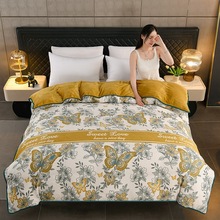 冬季加绒珊瑚绒被套单件加厚双面绒冬天法兰绒牛奶绒被罩单人毛绒