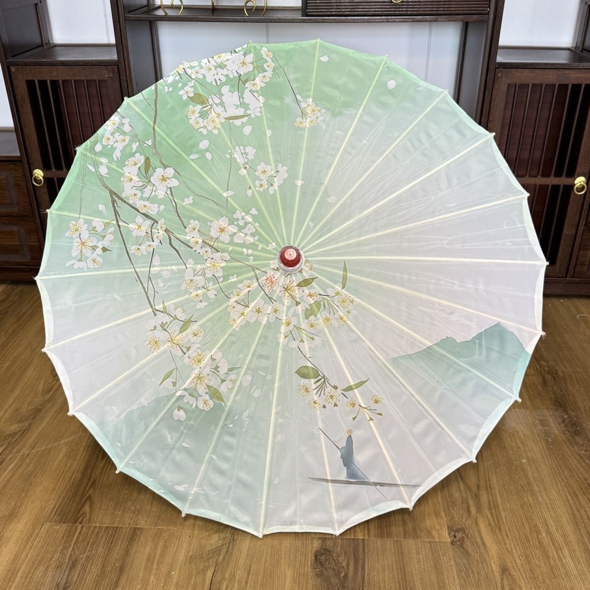 Chinese Silk Cloth Petal Tassel Hanfu Cheongsam Dance Photography Decoration Oil Paper Umbrella Ancient Style Runway Props Performance Umbrella