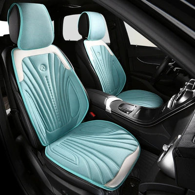 Man Waist Four Seasons General | Seat cushion, seat cover - slip-cloth-far-peak-blue-two-single-seats-in-the-front-row