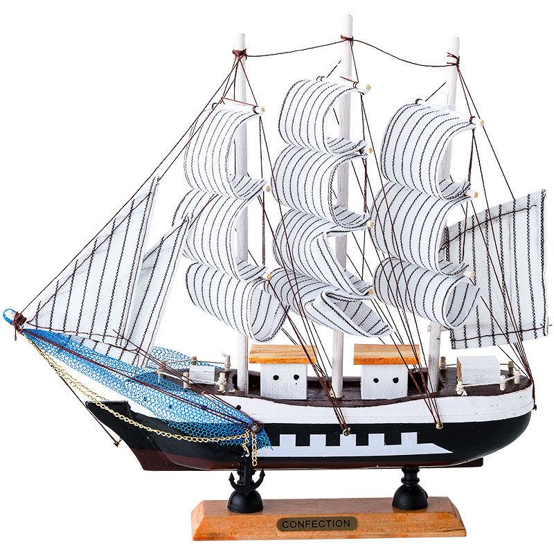 裝飾木船帆船模型擺件壹帆風順小畢業送同學生日禮物送男生有意義