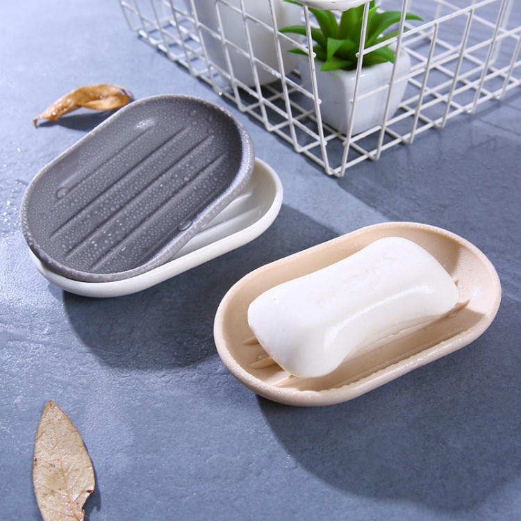 Hogar simple caja de jabón baño baño simple caja de jabón ovalada simple dormitorio de estudiantes mesa de lavado caja de jabón