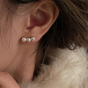 Fresh small design advanced earrings from pearl, french style, 2023 collection, high-quality style